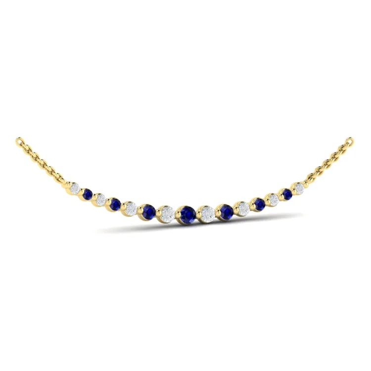 14 KT Yellow Gold Gemstone Necklace