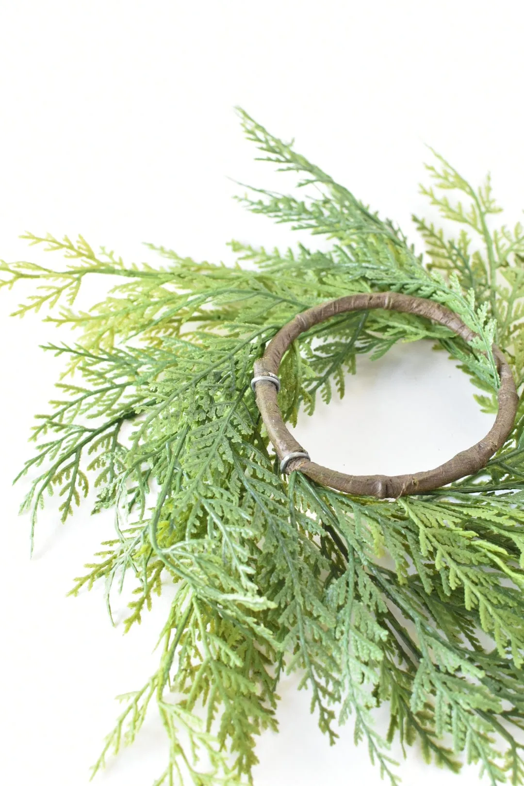 14" Faux Cedar Candle Ring (Fits up to a 3" Pillar Candle) CR1