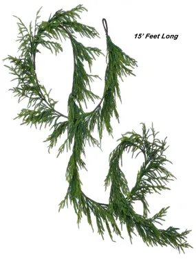 15' Real Touch Norfolk Pine Garland