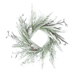 16" Snow Twig Candle Ring