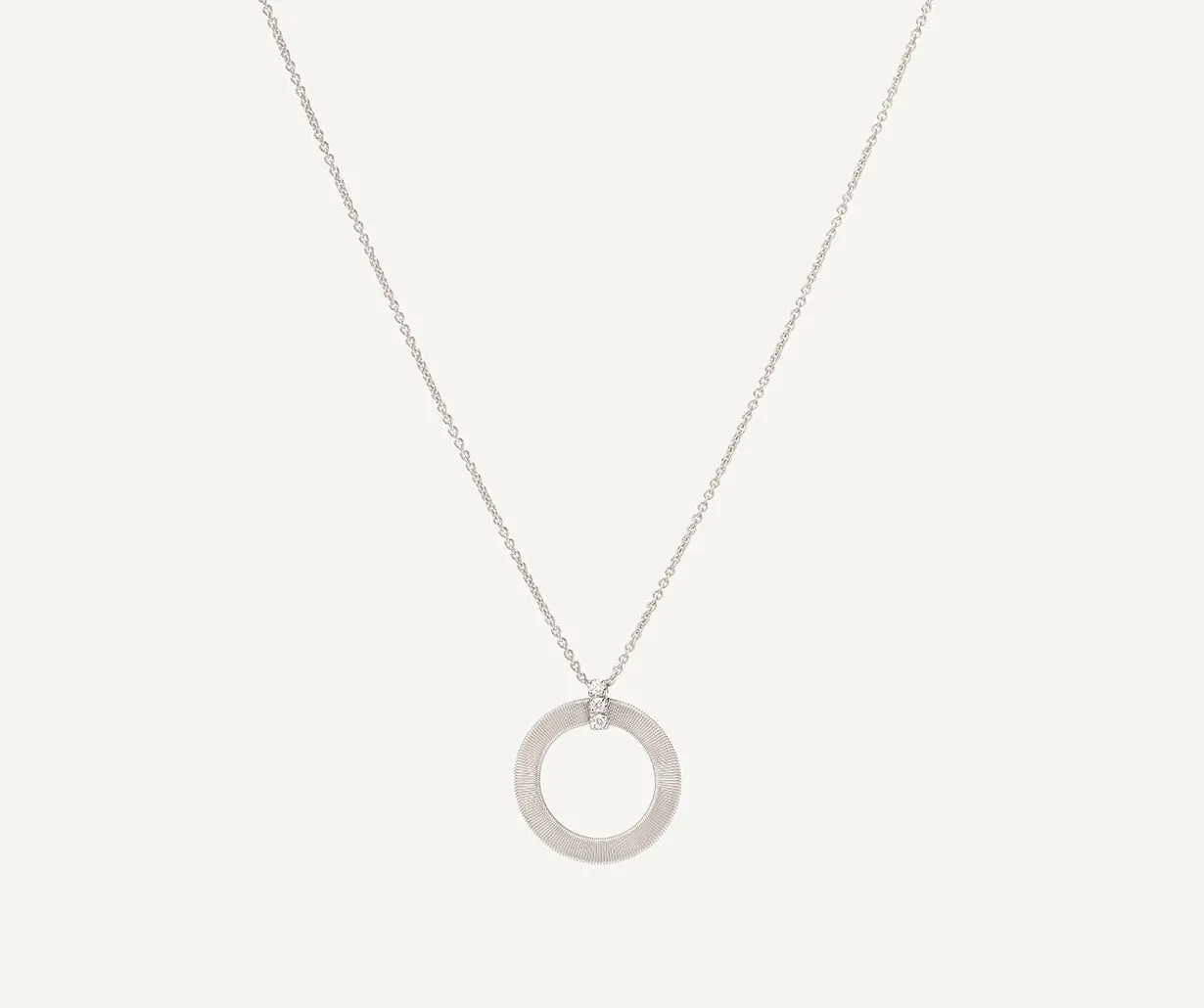 18K White Gold Pendant With Diamonds