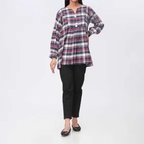 1PC- Flannel Checkered Top PW3278