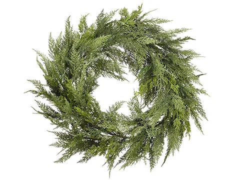 24" Deluxe Real Touch Cedar Wreath