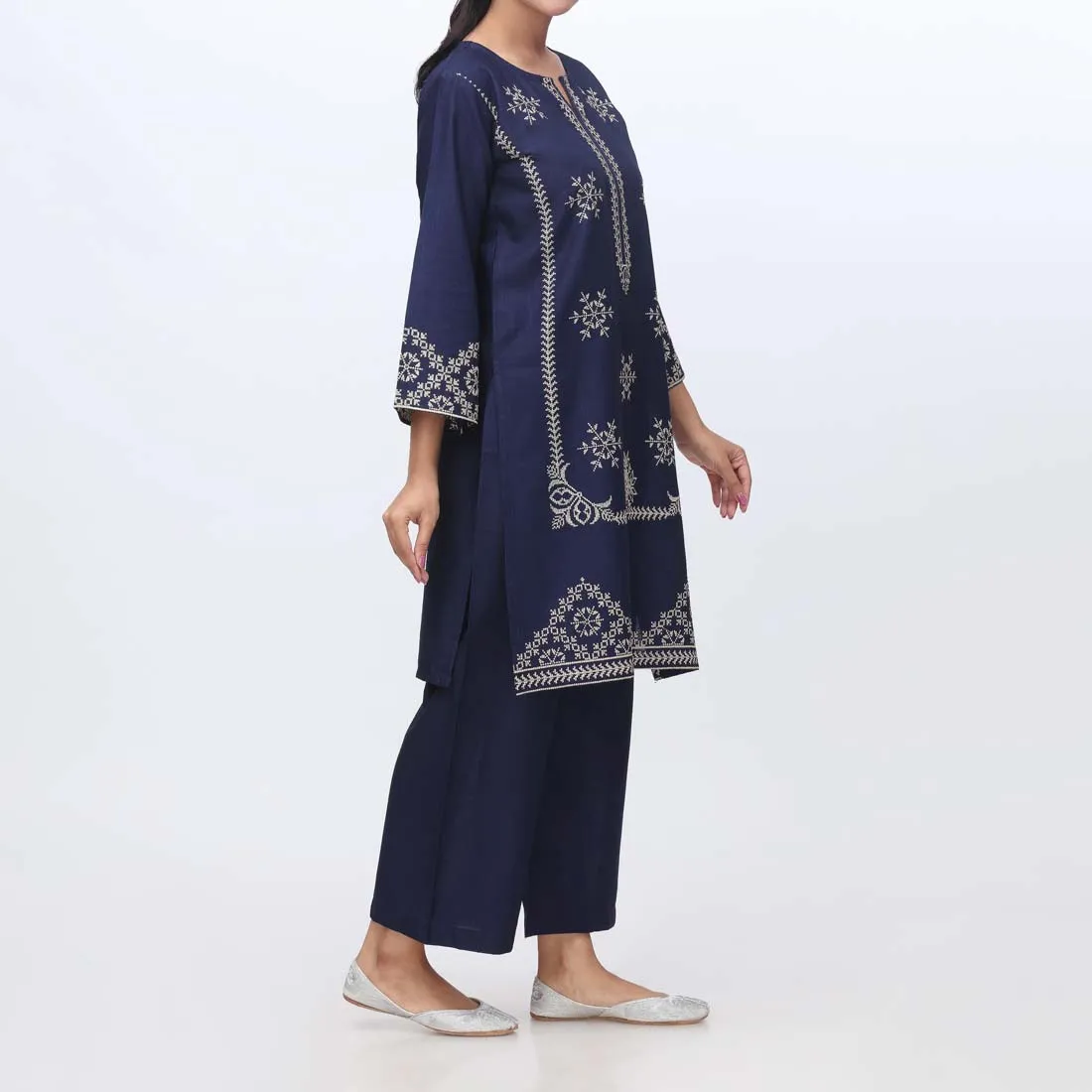 2PC- Embroidered Khaddar Suit PW9127