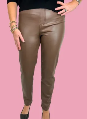 4 Pocket Vegan Leather Legging