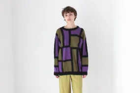 80s Bold Modernist Mohair Sweater