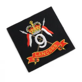 9TH QUEENS ROYAL LANCERS CLOTH BLAZER BADGE