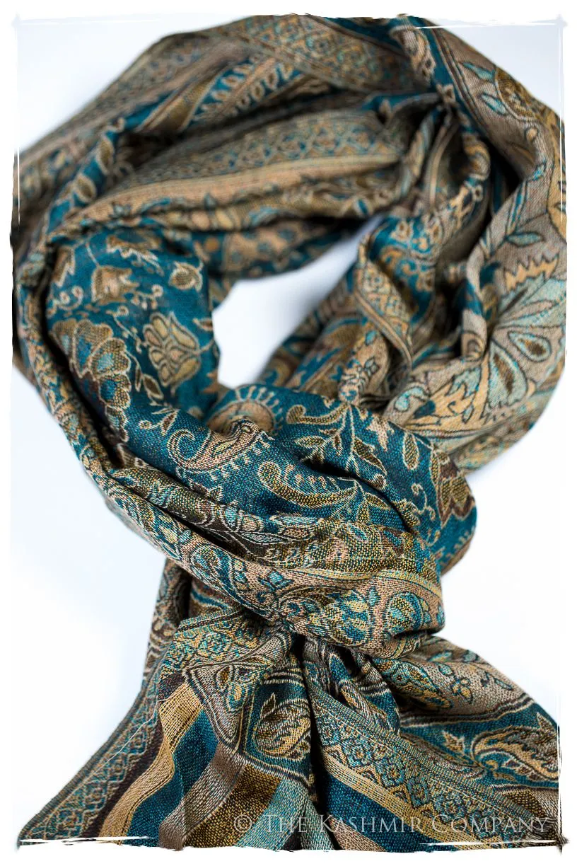 Alessandra Paisley Reversible Kashmir Wool Scarf