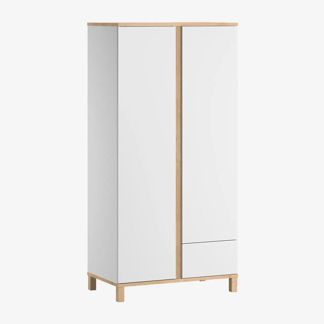 Altitude Two-Door Wardrobe - White/Oak