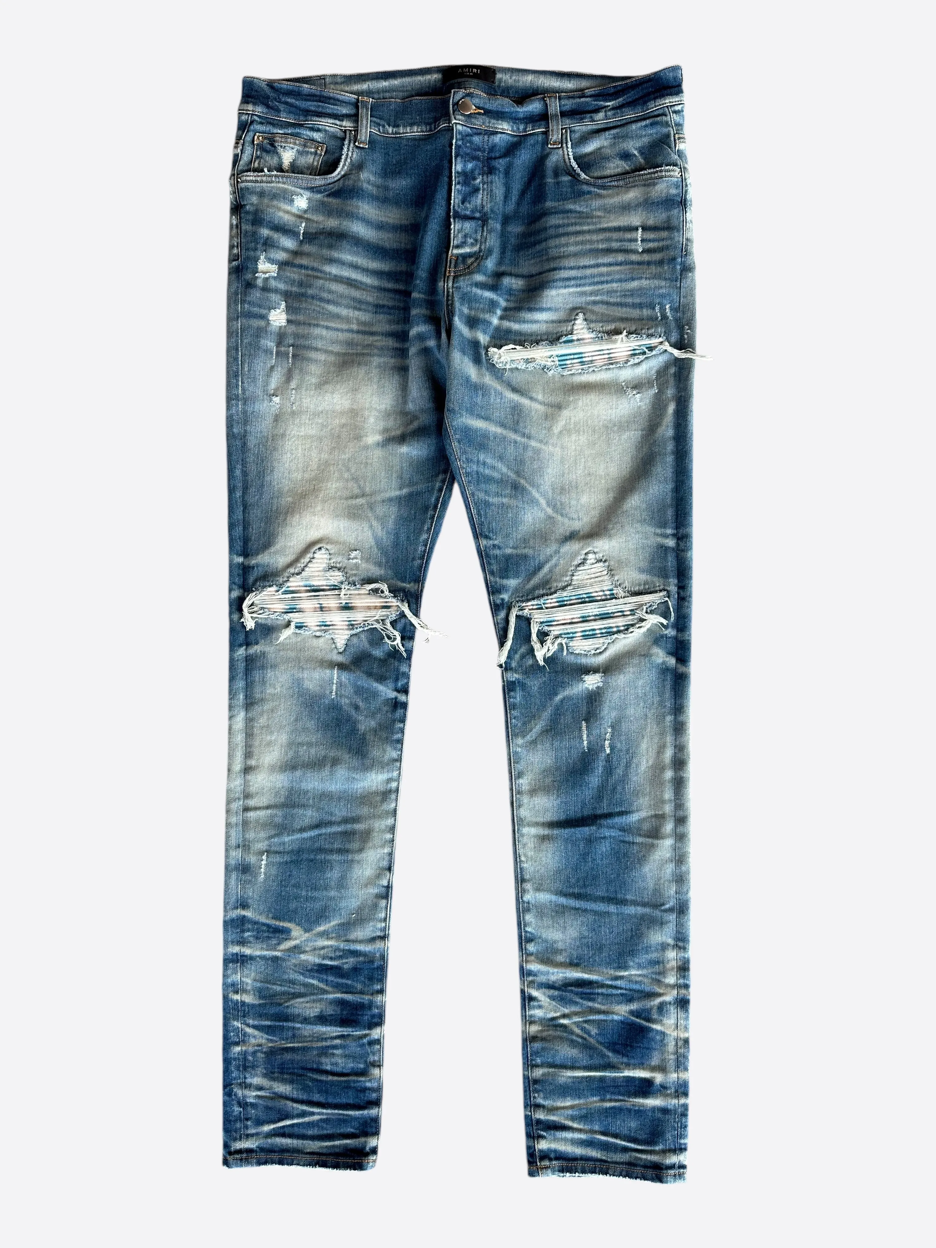 Amiri Indigo Bleached Honeycomb MX1 Jeans