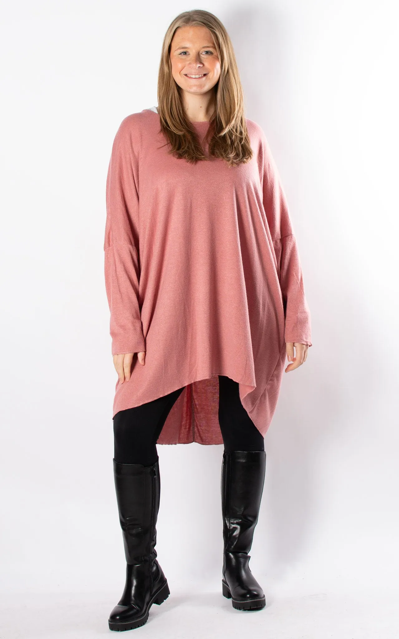 Amy Soft Knit Top | Dusky Pink