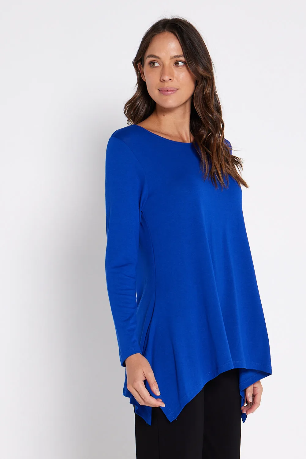 Andrea Long Sleeve Top - Blue