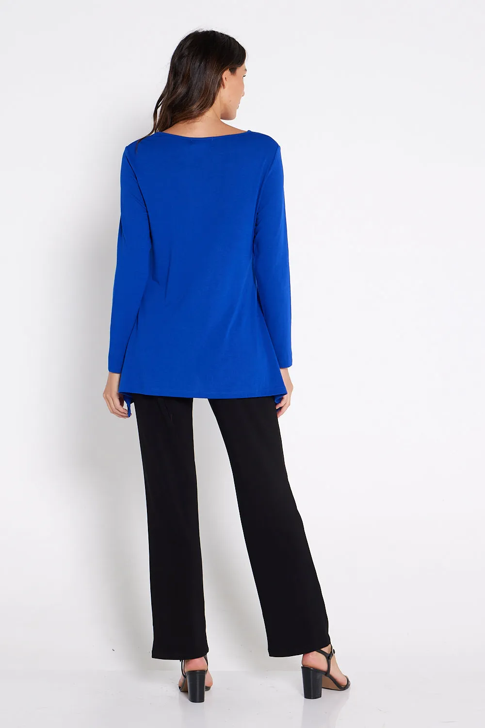 Andrea Long Sleeve Top - Blue