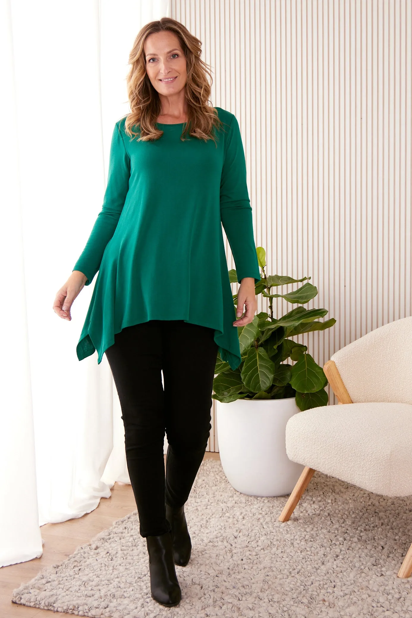 Andrea Long Sleeve Top - Forest