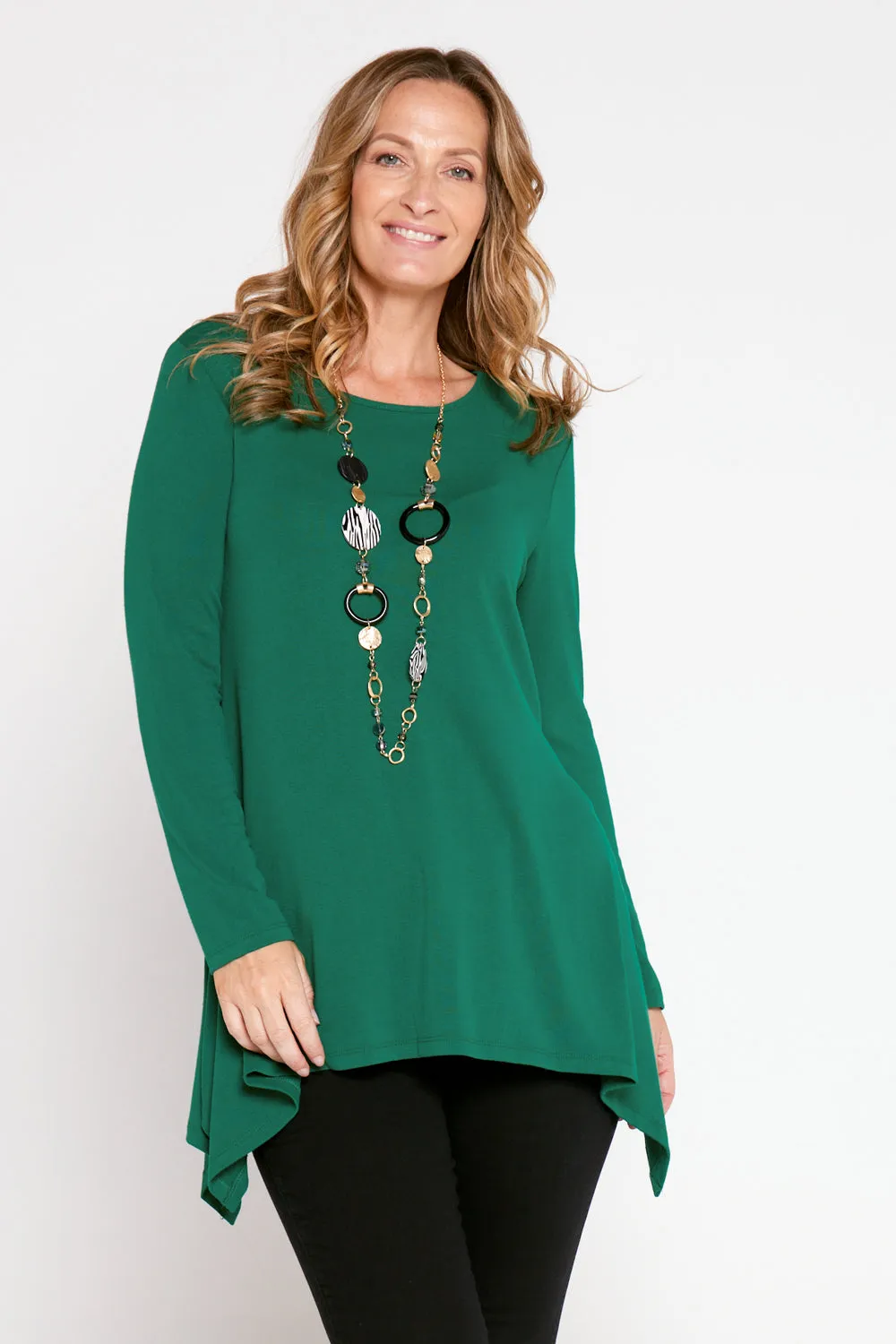 Andrea Long Sleeve Top - Forest