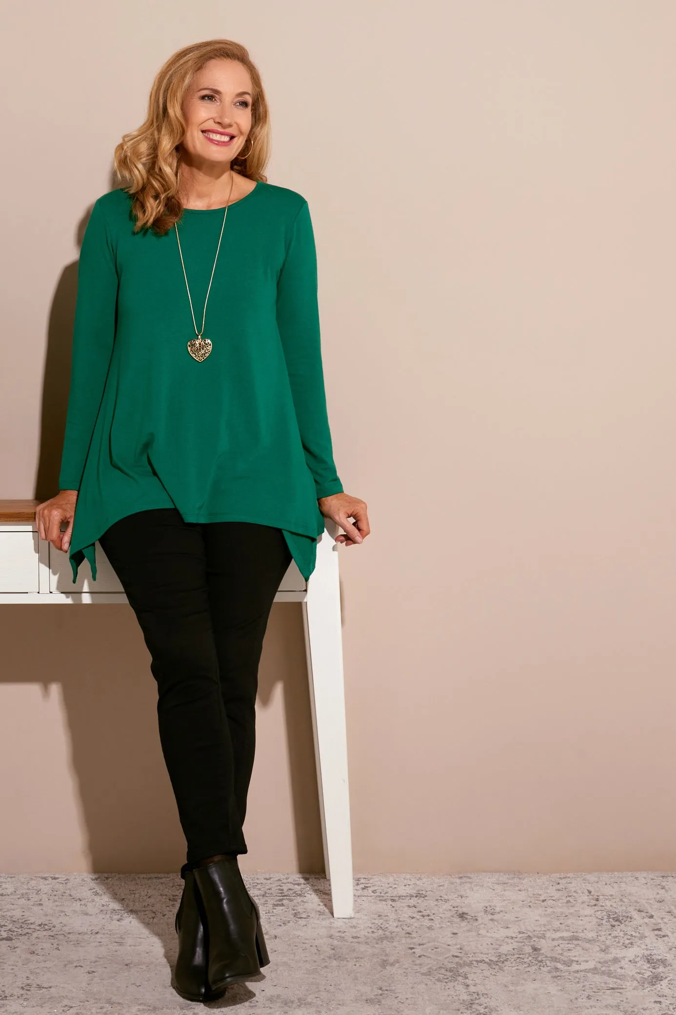 Andrea Long Sleeve Top - Forest