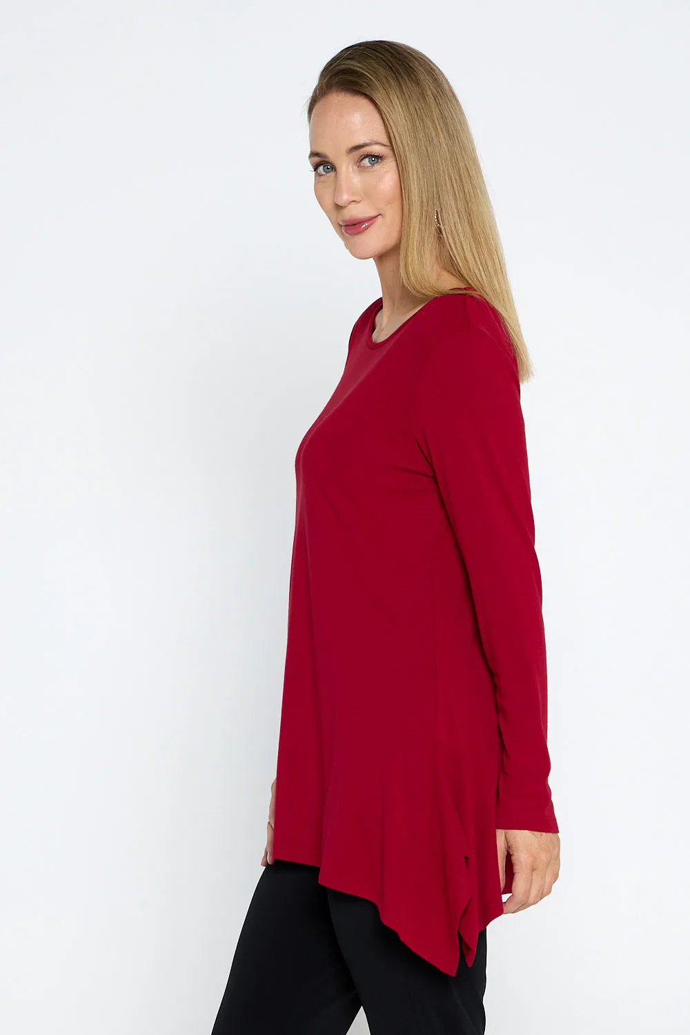 Andrea Long Sleeve Top - Red