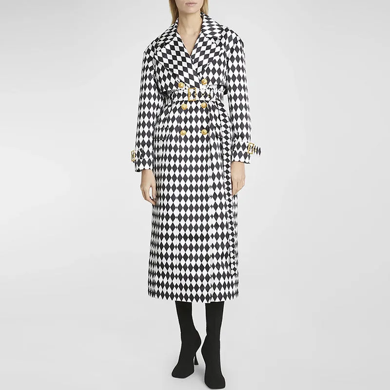 Araminta  - Harlequin Trench Coat