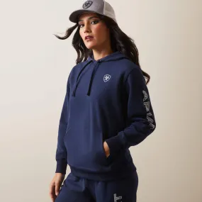 Ariat Women's Ariat Logo Hoodie, Navy Eclipse