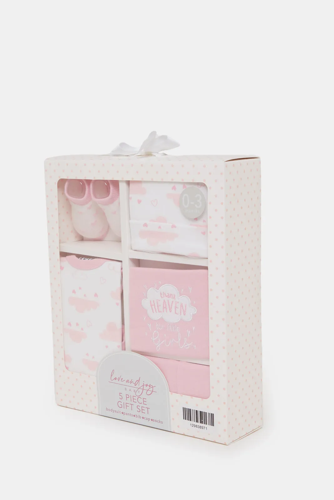 Babies Pink Printed Gift Set (5 Piece)