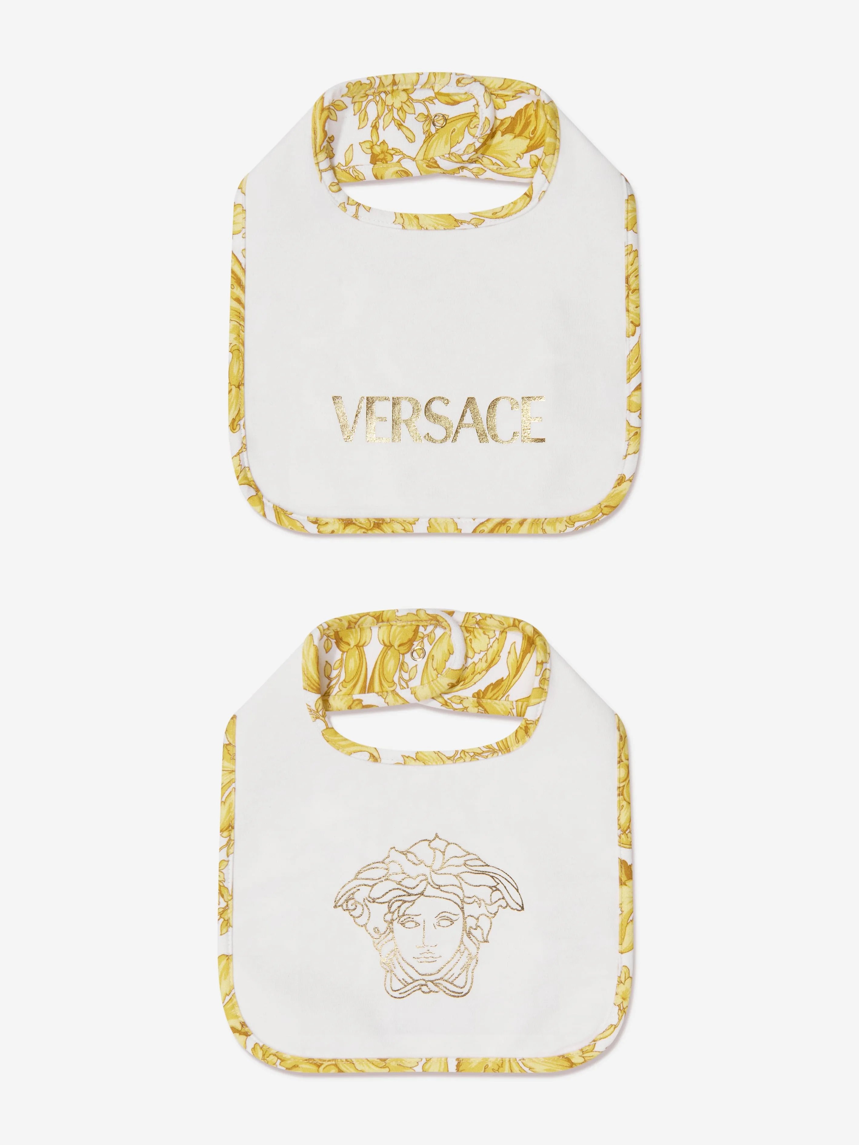 Baby Barocco Bib Set in White