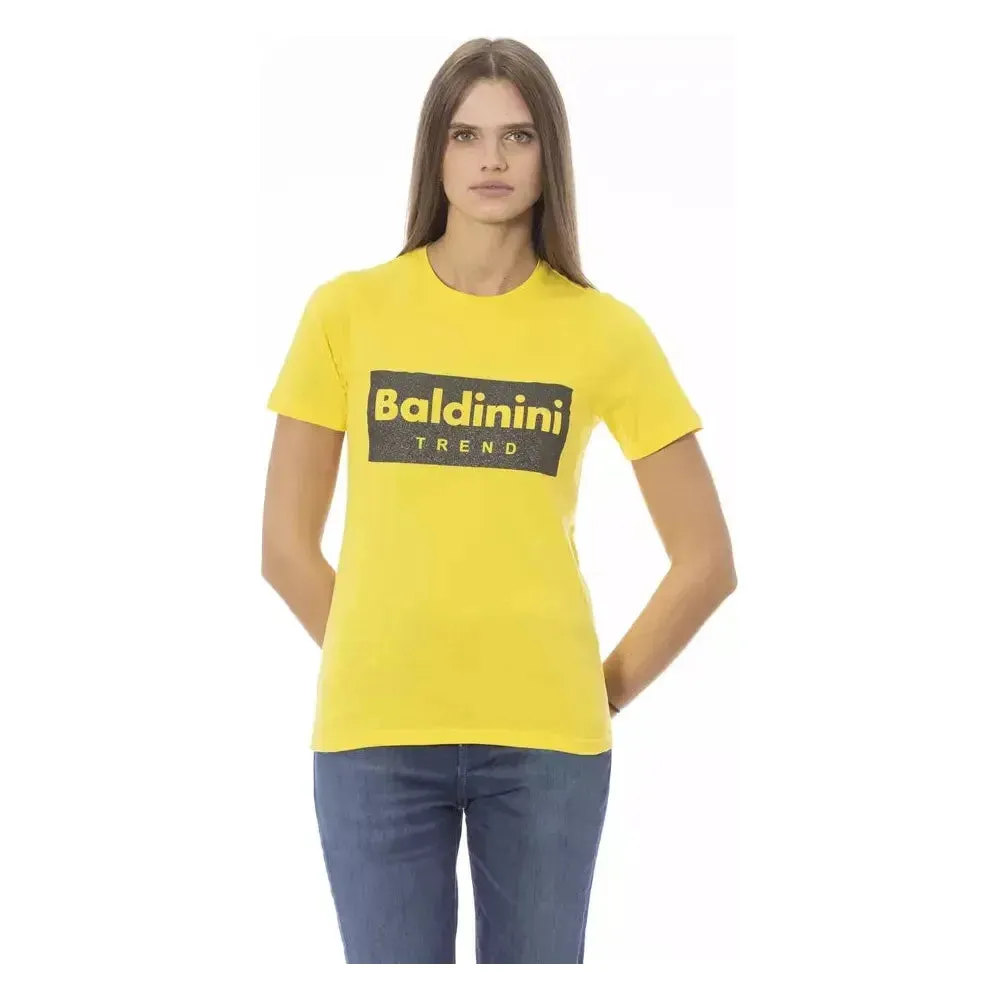 Baldinini Trend Yellow Cotton Women T-Shirt