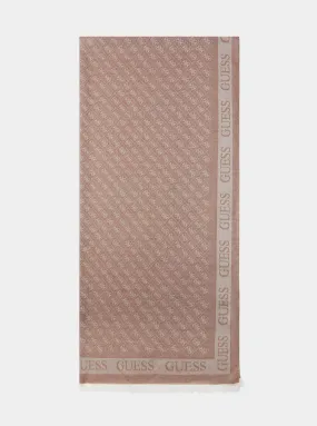 Beige Tan Shemara Jacquard Scarf