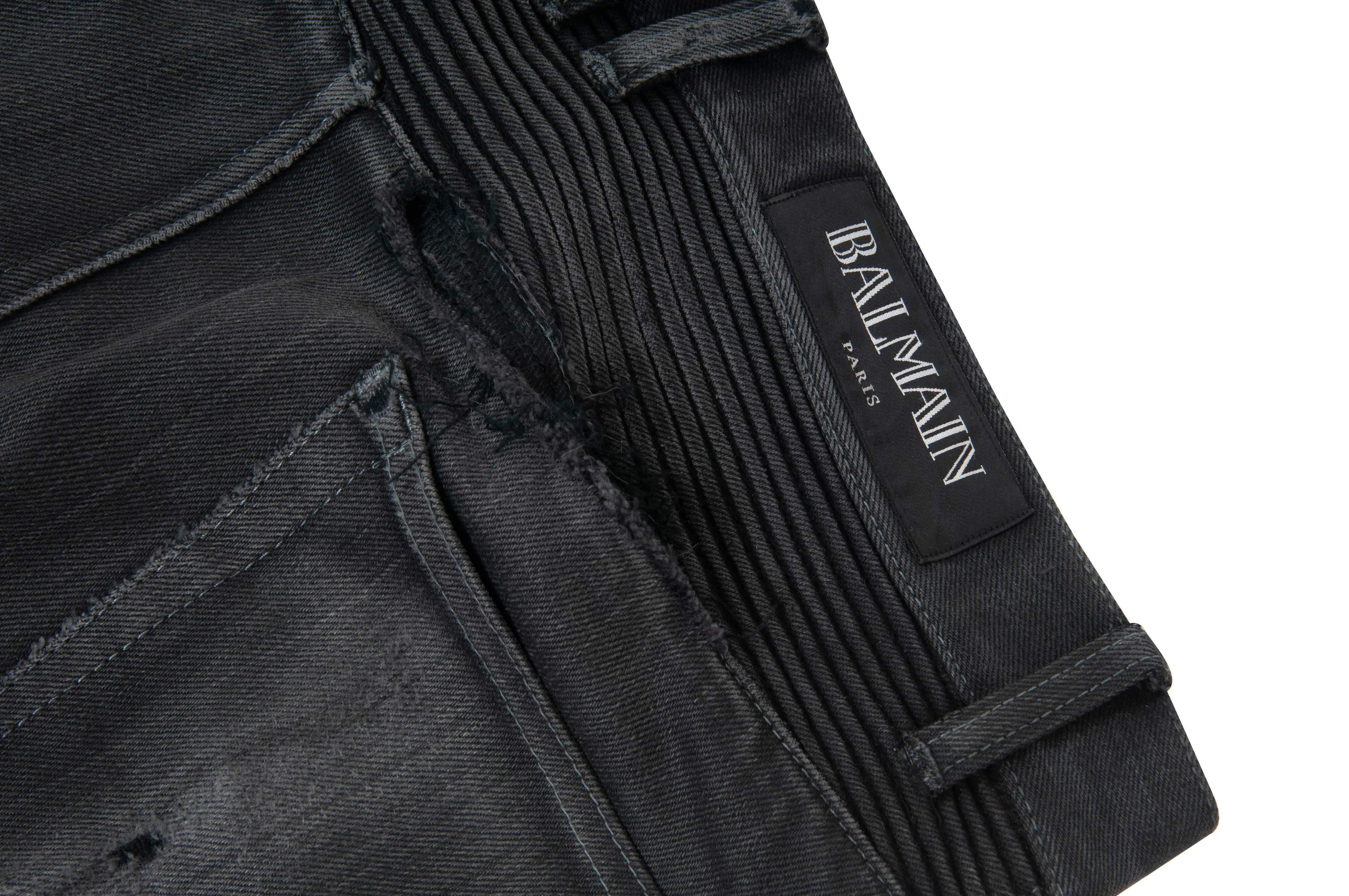 Biker Jeans (Washed Black)