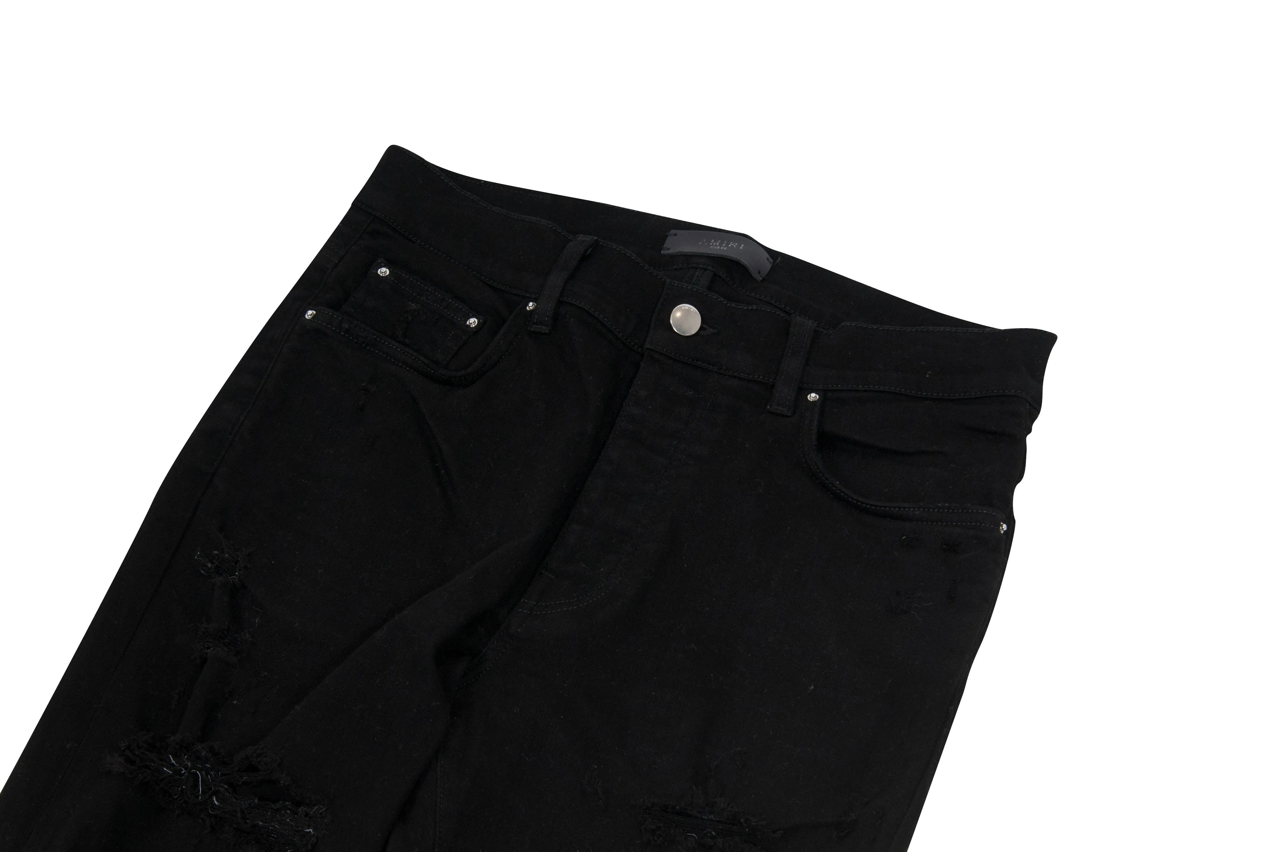 Black Distressed Thrasher Plus Skinny Jeans