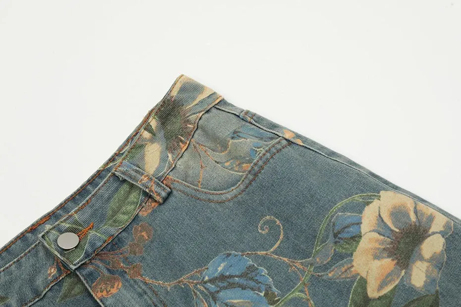 'Bloom' Flare Leg Baggy Denim Jeans