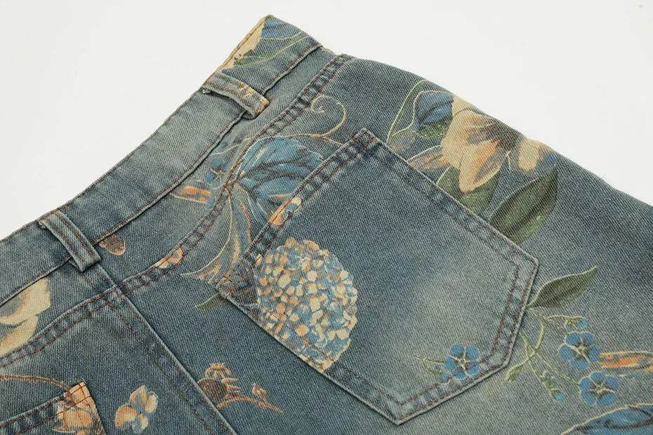 'Bloom' Flare Leg Baggy Denim Jeans