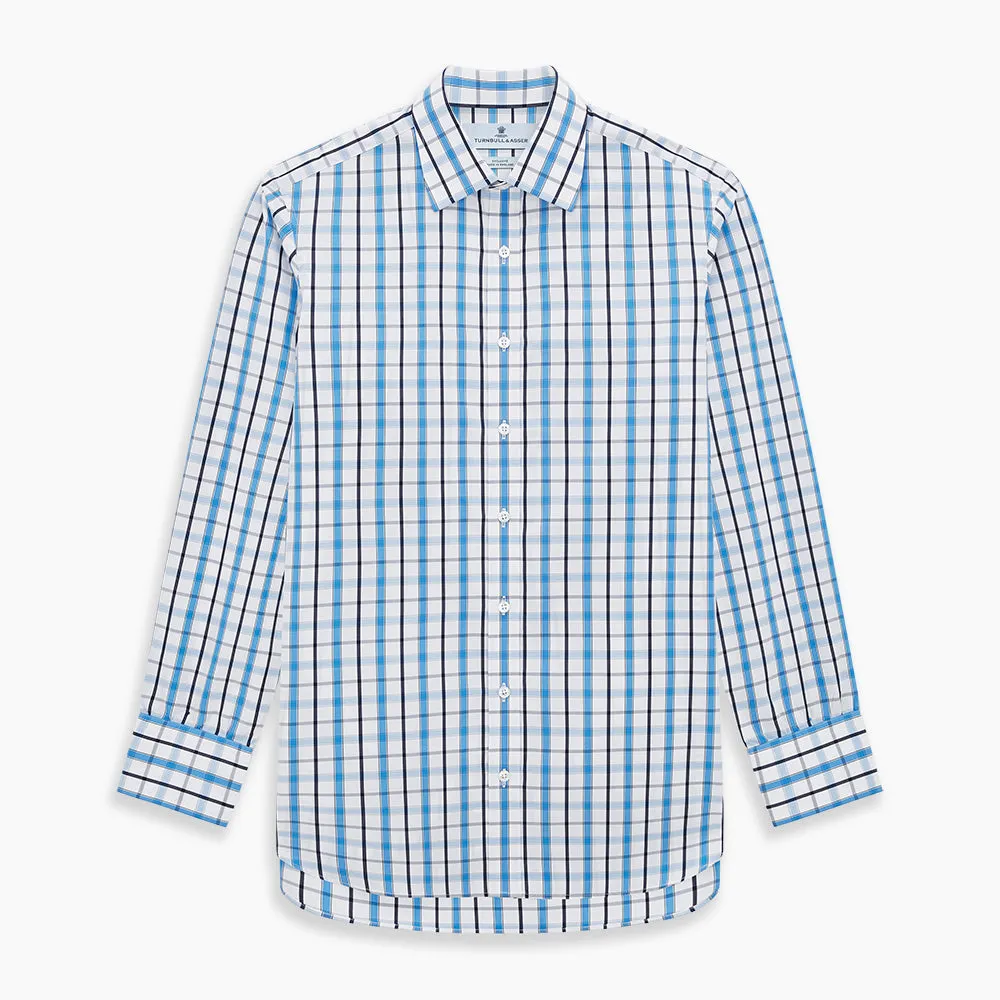 Blue and Navy Combination Check Mayfair Shirt