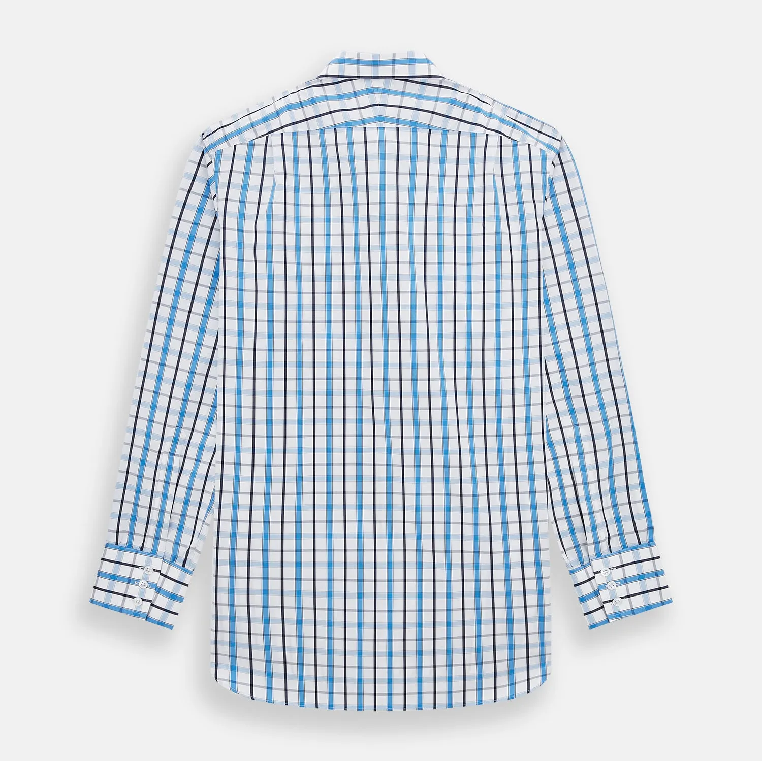 Blue and Navy Combination Check Mayfair Shirt