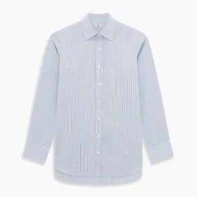 Blue Micro Graph Check Mayfair Shirt