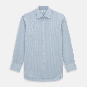 Blue Micro Shadow Check Mayfair Shirt