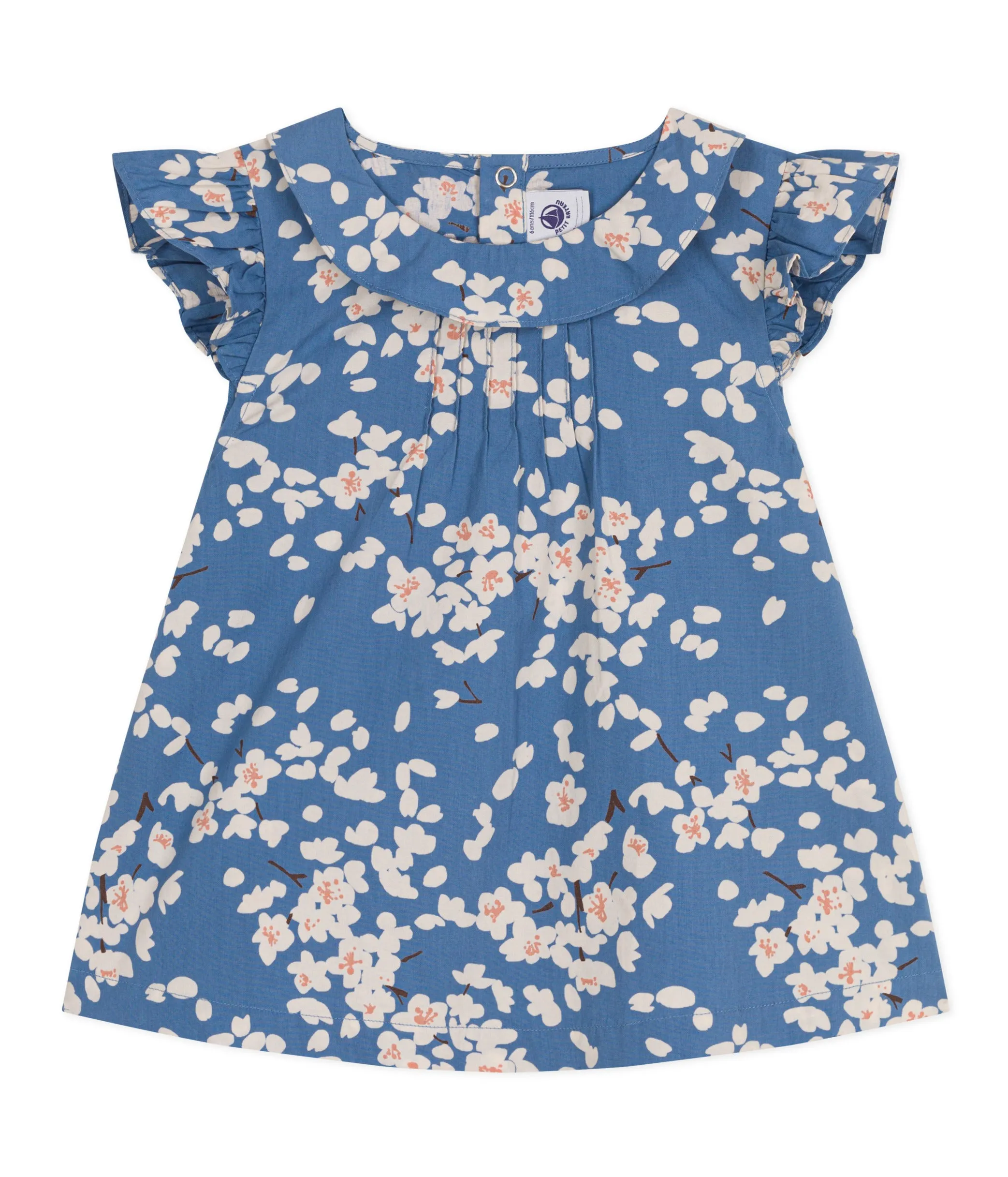 Blue Multi Baby Short Sleeve Floral Blouse