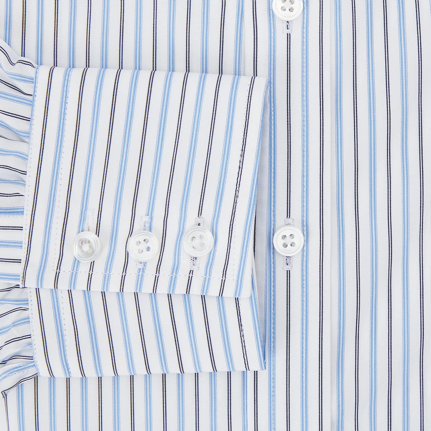 Blue Multi Halo Stripe Mayfair Shirt