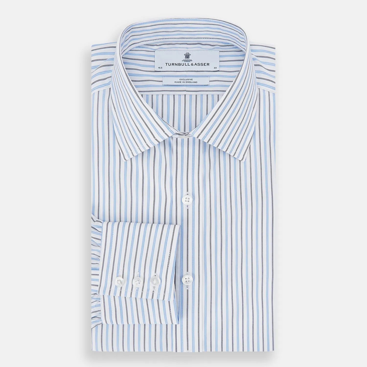 Blue Multi Halo Stripe Mayfair Shirt