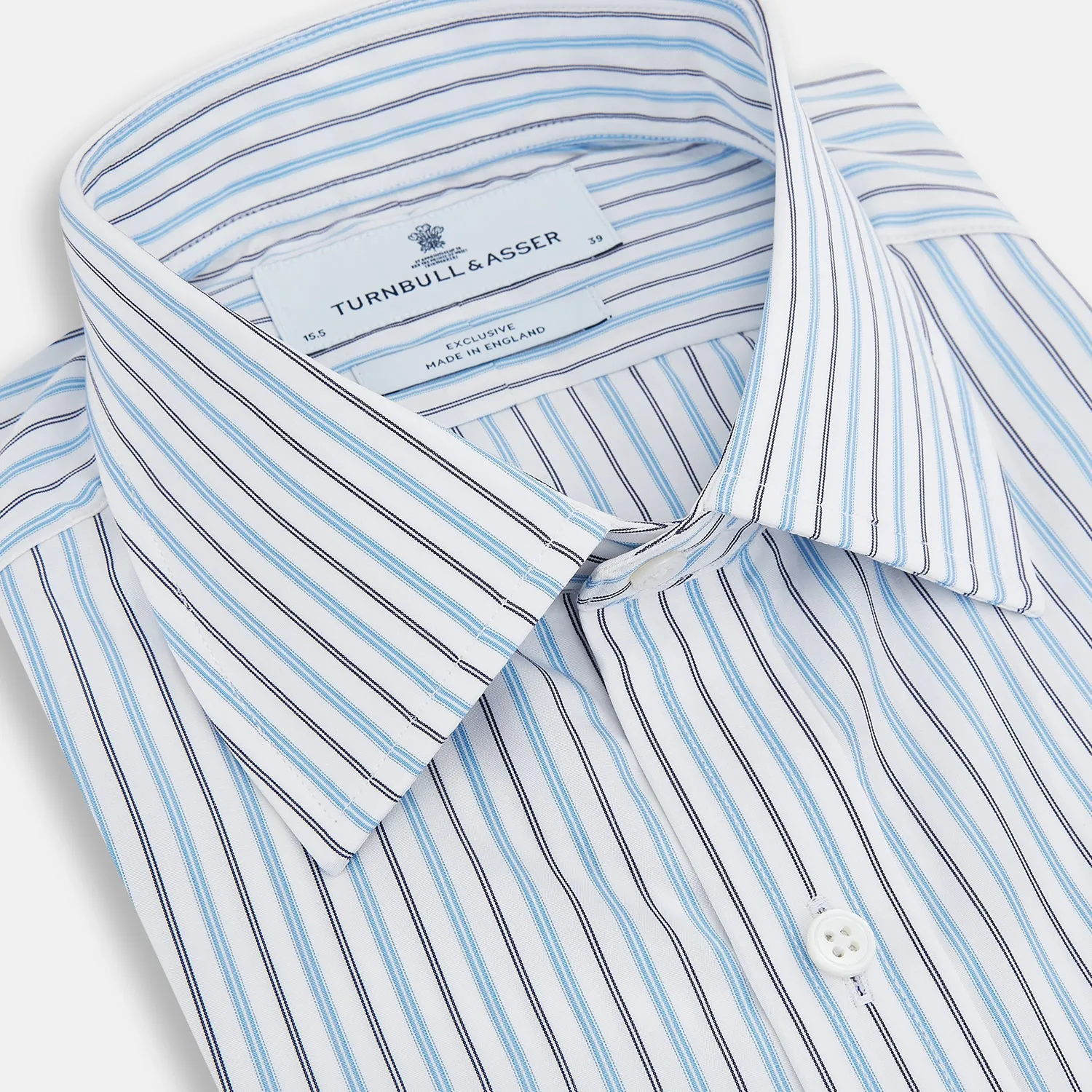 Blue Multi Halo Stripe Mayfair Shirt