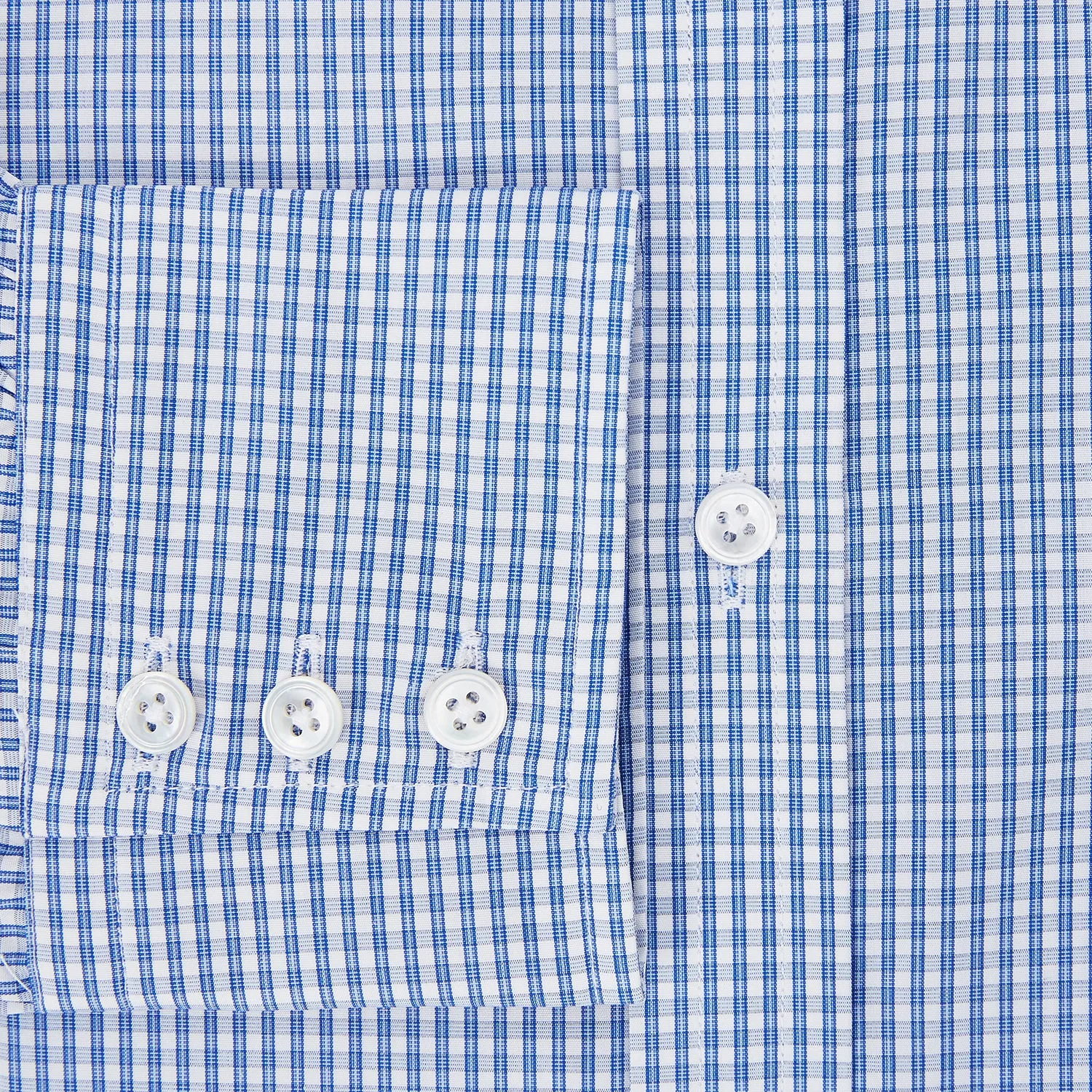 Blue Multi Micro Check Mayfair Shirt