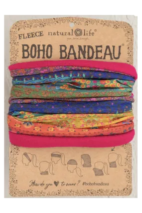 Boho Bandeau - Fleece Rainbow Border