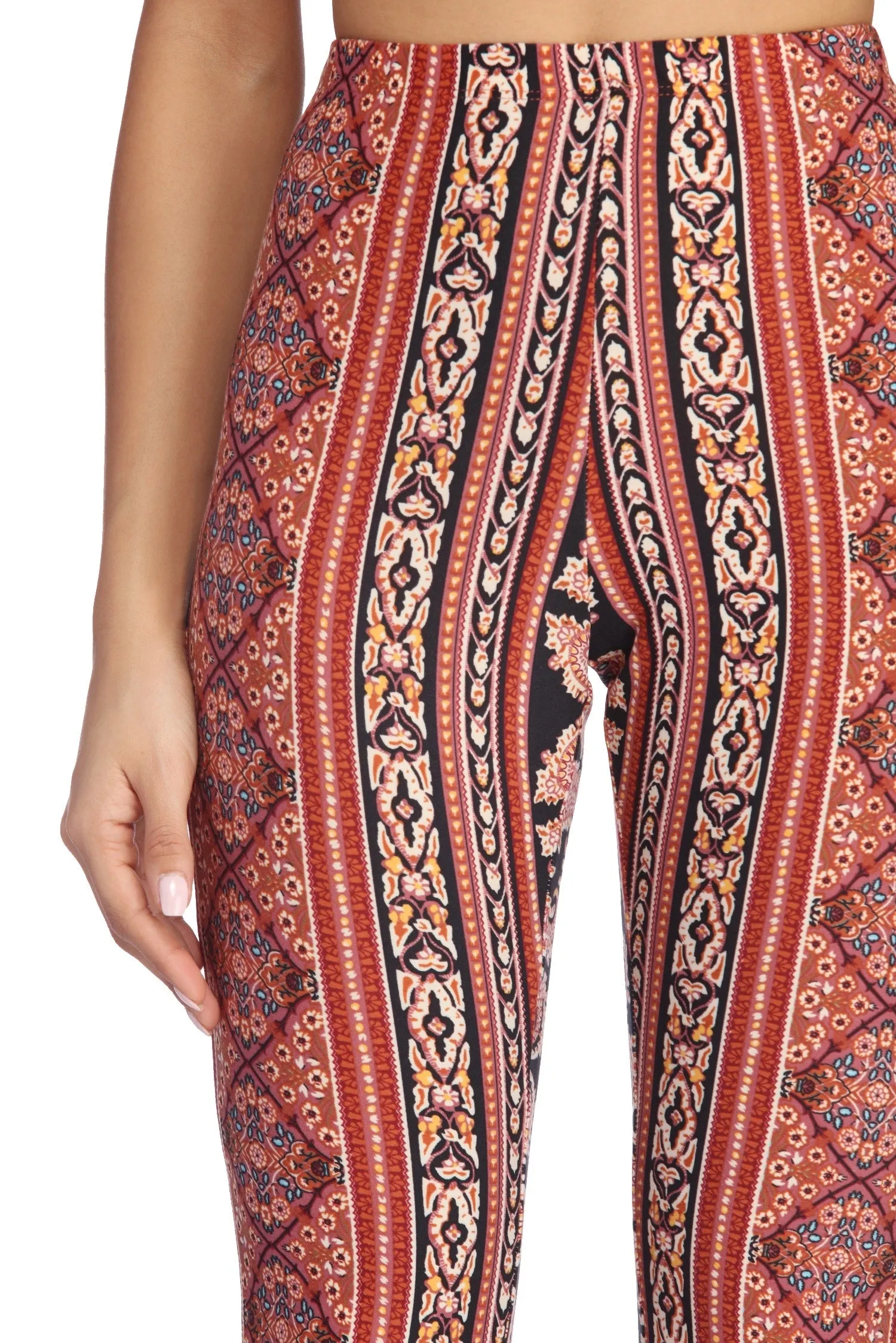 Boho Wanderer Paisley Flared Pants