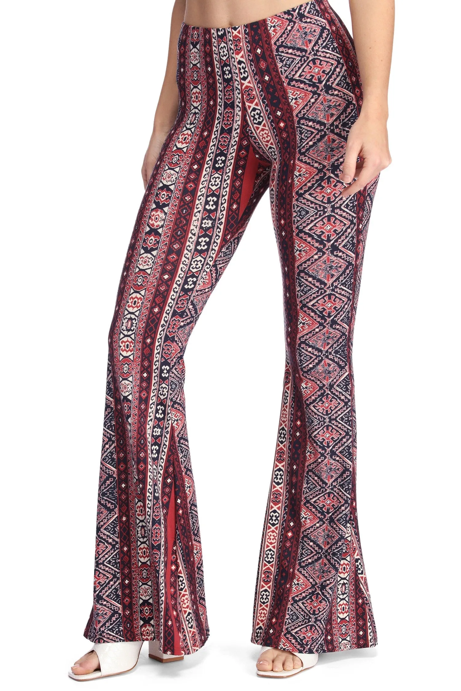 Boho Wanderer Paisley Flared Pants