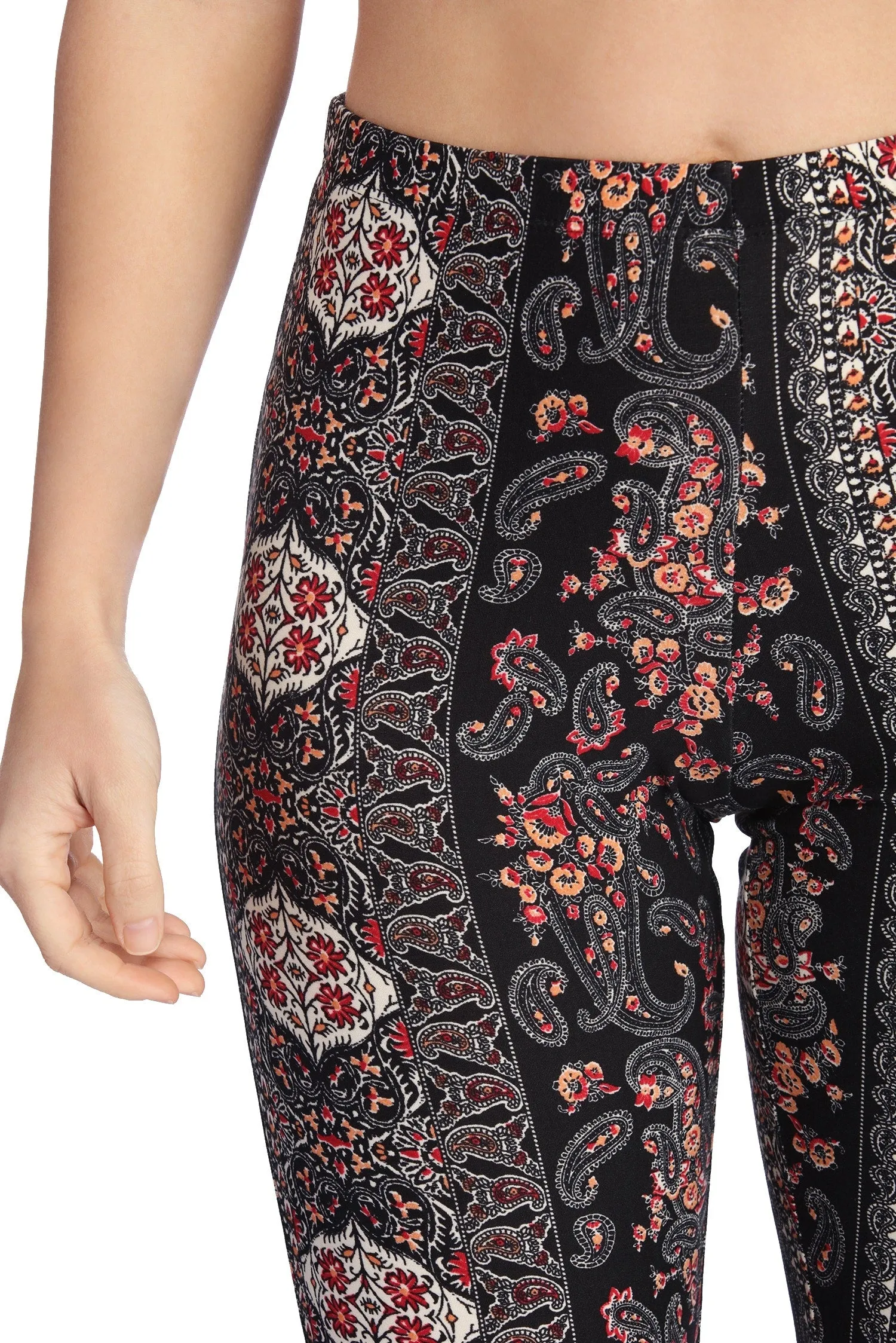 Boho Wanderer Paisley Flared Pants