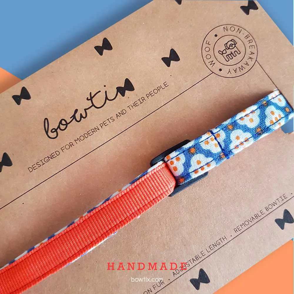 Bowtix Handmade Dog Collar With Removable Bowtie - Dainty Motif