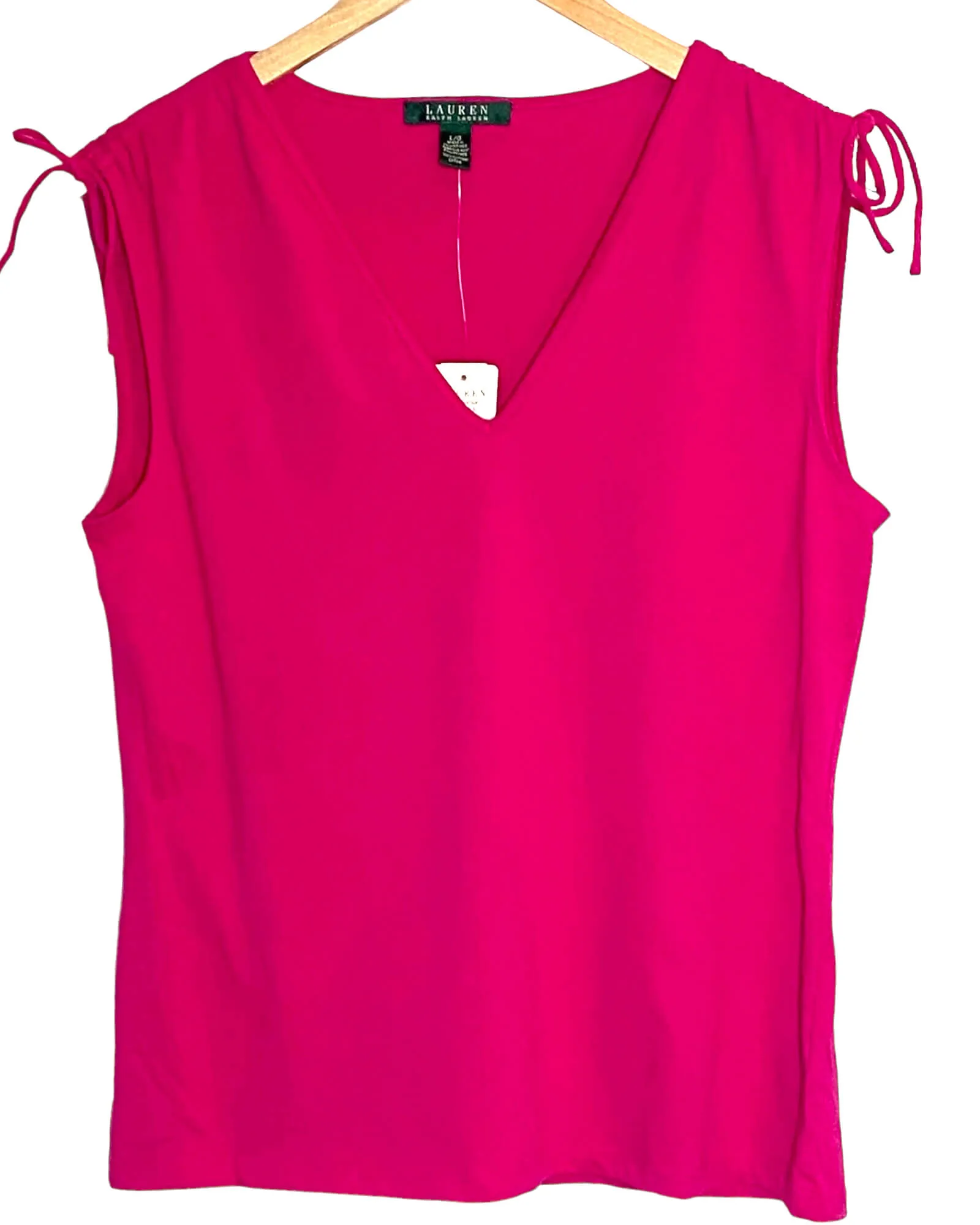 Bright Spring Aster Sleeveless Tie-Shoulder Top