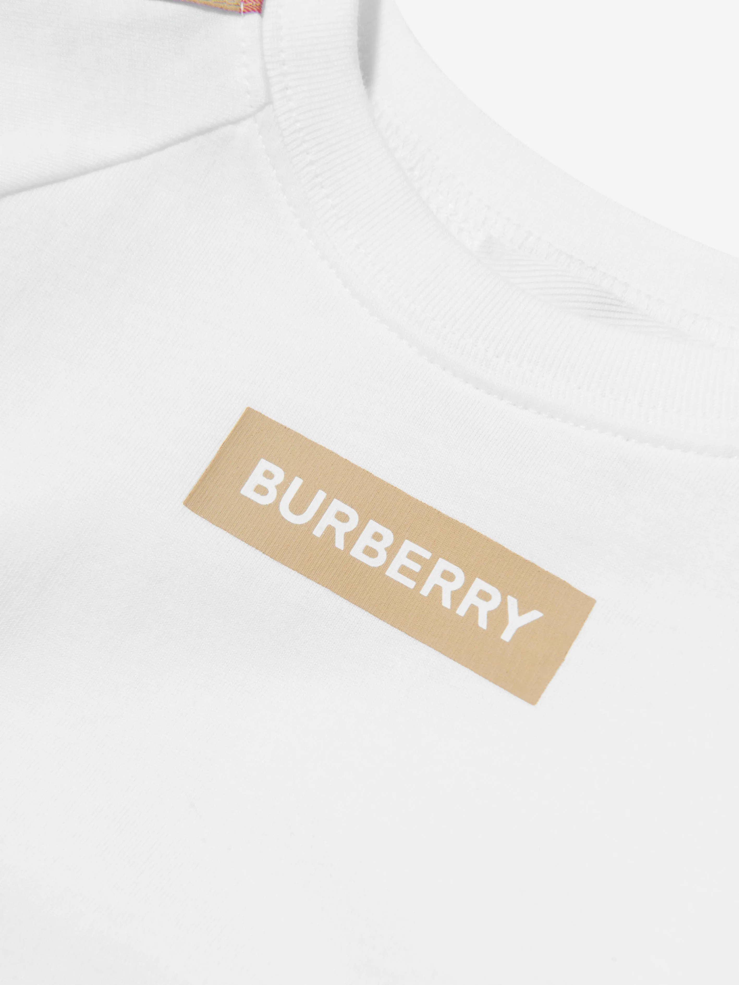 Burberry Baby Long Sleeve Rumi Bodysuit In White