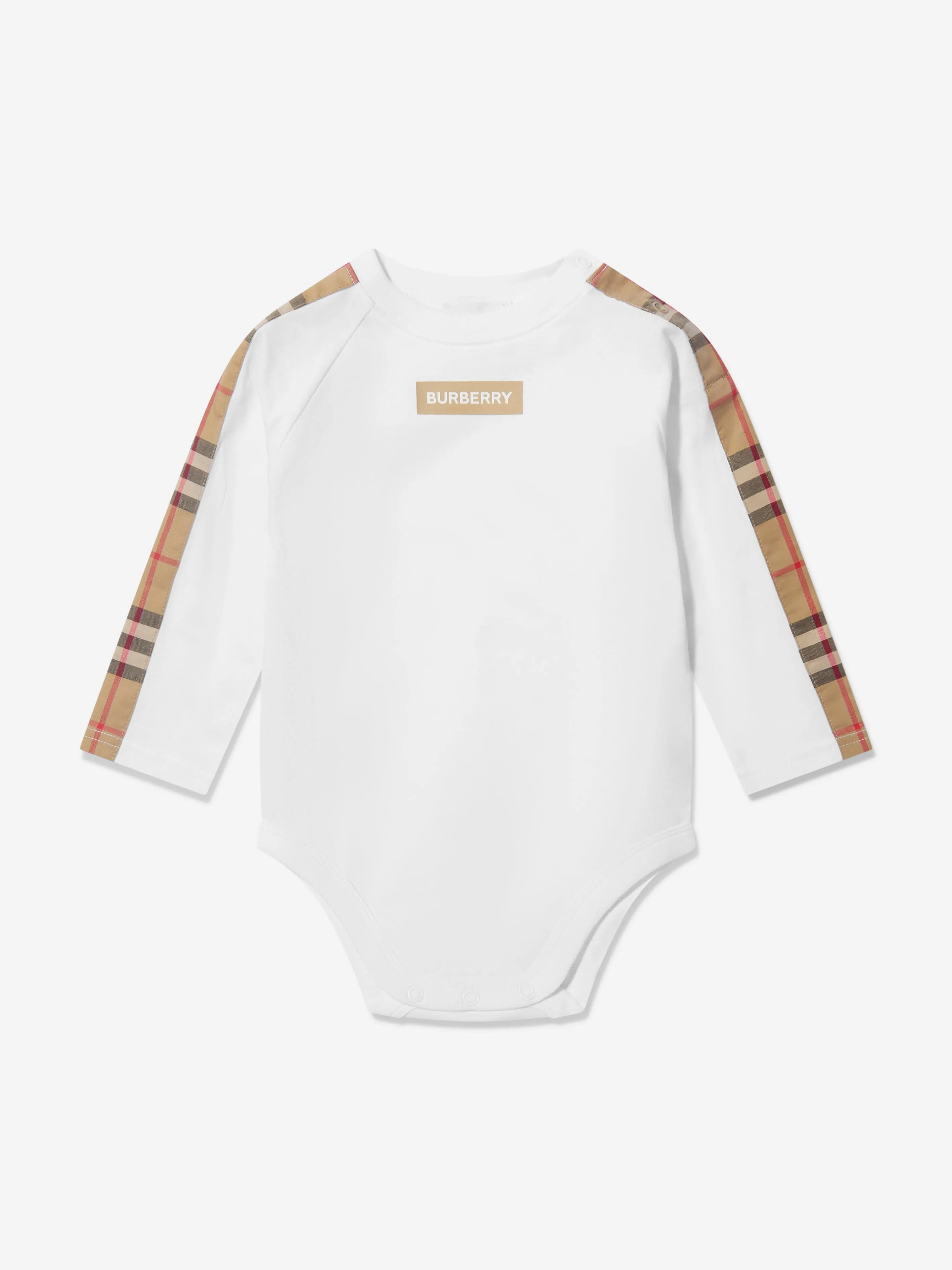 Burberry Baby Long Sleeve Rumi Bodysuit In White