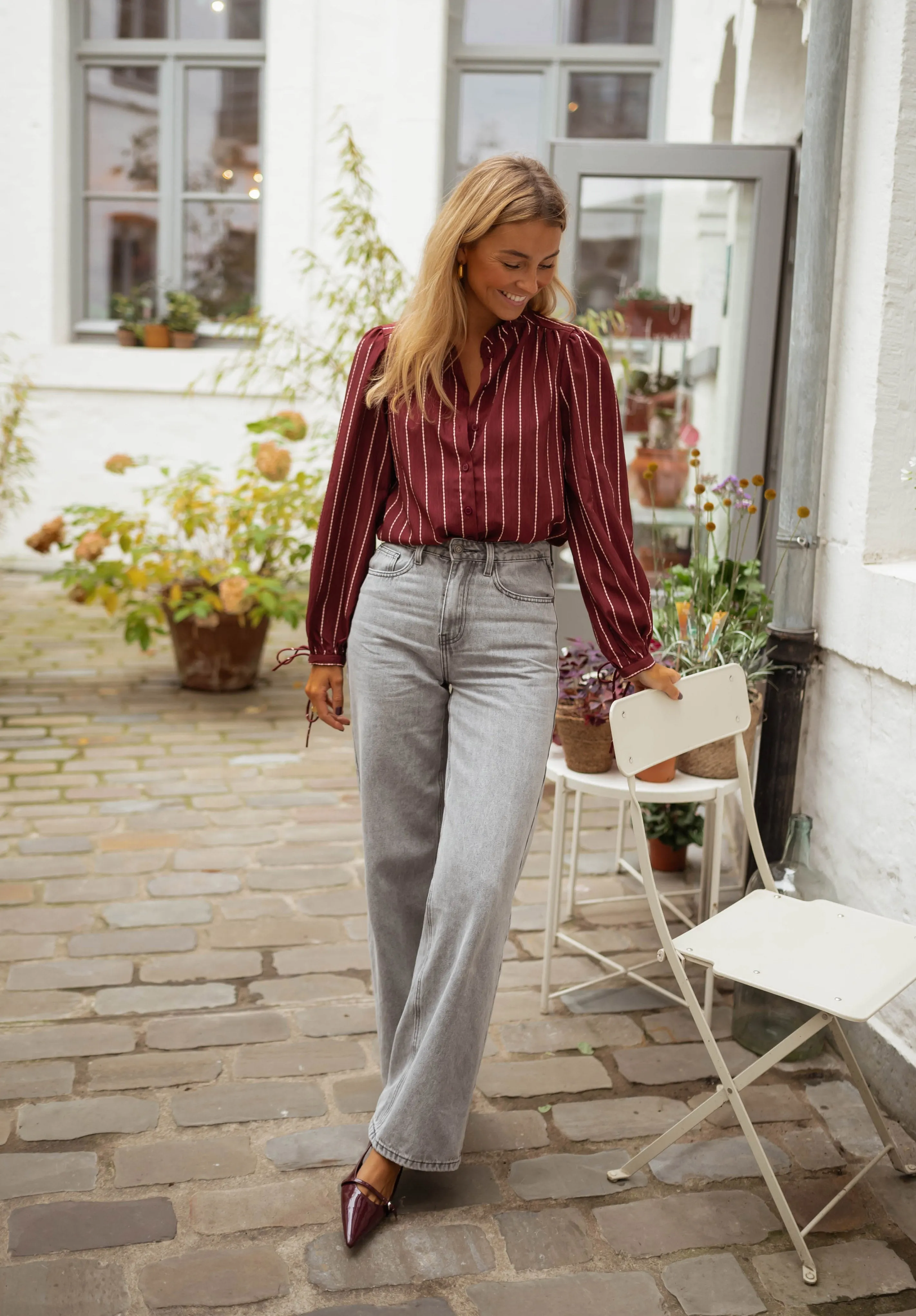 Burgundy Dorli Blouse