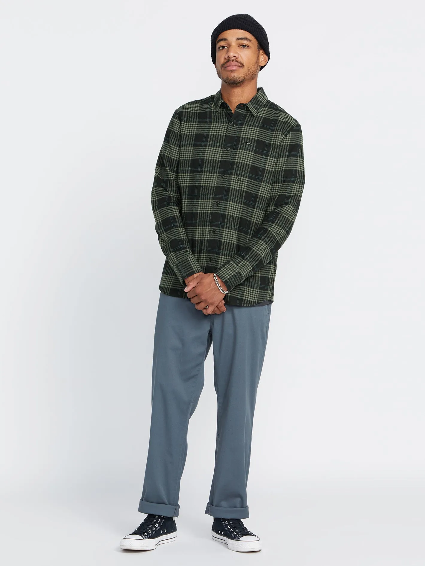 Caden Plaid Flannel - Black